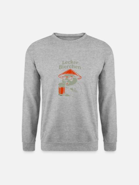 Lecker Bierchen - Unisex Pullover - Weißgrau meliert