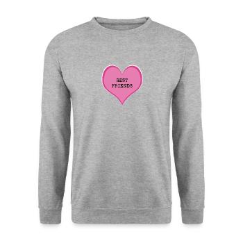 Best friends - Unisex Sweatshirt - salt & pepper - Front - Alina (178cm) & Michal (187cm)
