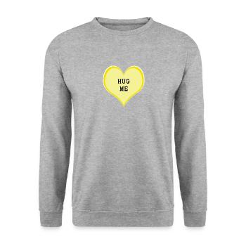 Hug me - Unisex Sweatshirt - salt & pepper - Front - Alina (178cm) & Michal (187cm)