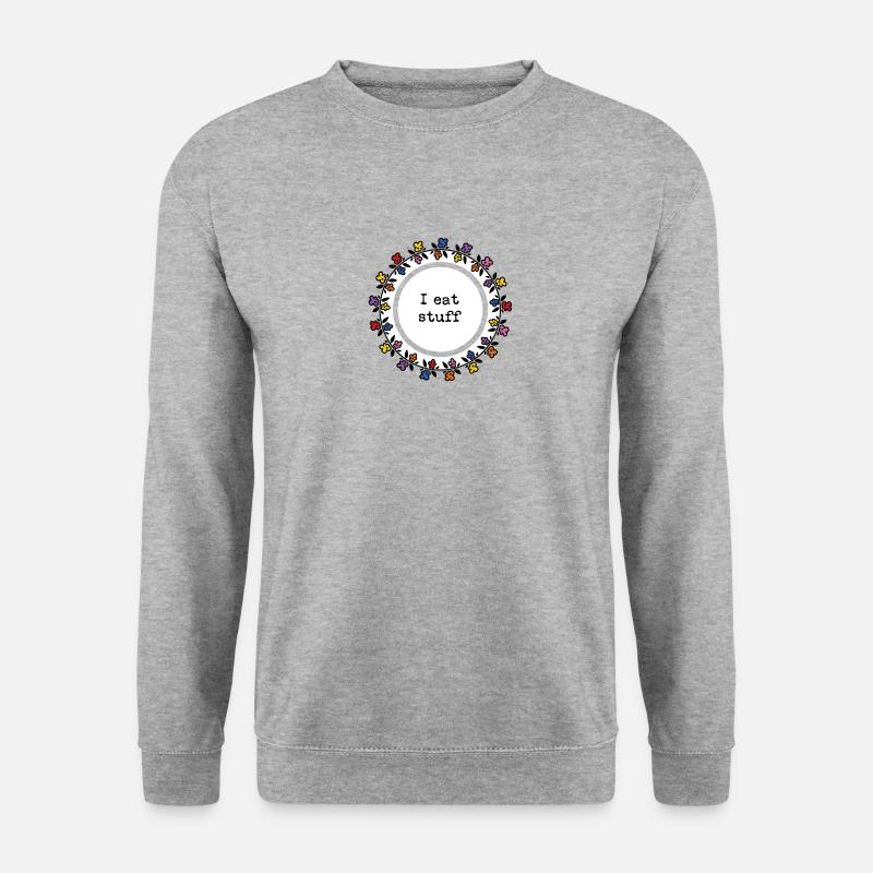 I eat stuff - Unisex Sweatshirt - salt & pepper