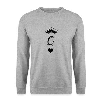 The Quinn - Unisex Pullover - Weißgrau meliert - Vorne - Alina (178cm) & Michal (187cm)