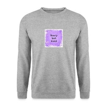 Scary but kind - Unisex Sweatshirt - salt & pepper - Front - Alina (178cm) & Michal (187cm)