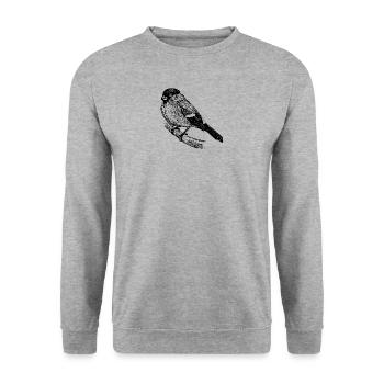b i r d541 - Unisex Pullover - Weißgrau meliert - Vorne - Alina (178cm) & Michal (187cm)