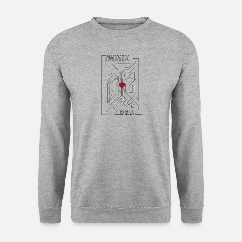 Available / Verfügbar - Unisex Pullover - Weißgrau meliert