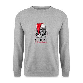 Santa Tibetan Terrier Merry Christmas Dogs Wilsigns - Unisex Sweatshirt - salt & pepper - Front - Alina (178cm) & Michal (187cm)