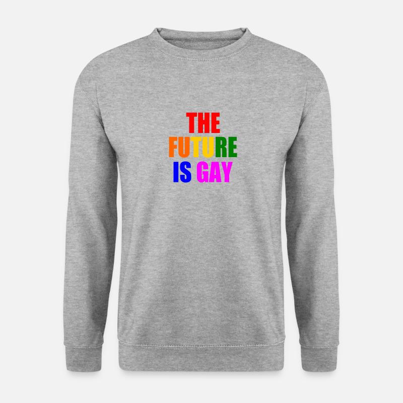 the future is gay - Unisex Pullover - Weißgrau meliert