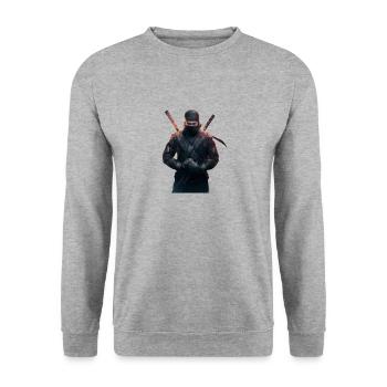 Ninja avec des épées - Sweat-shirt Unisexe - gris chiné - Devant - Alina (178cm) & Michal (187cm)