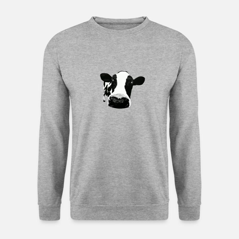 cow - Unisex Pullover - Weißgrau meliert