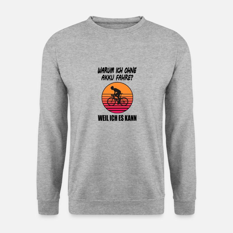 Fahrrad - Unisex Pullover - Weißgrau meliert
