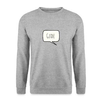 Gude - Unisex Pullover - Weißgrau meliert - Vorne - Alina (178cm) & Michal (187cm)