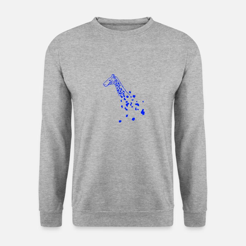 Giraffe - Unisex Pullover - Weißgrau meliert