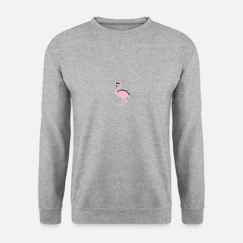 Flamingogang - Unisex Pullover - Weißgrau meliert