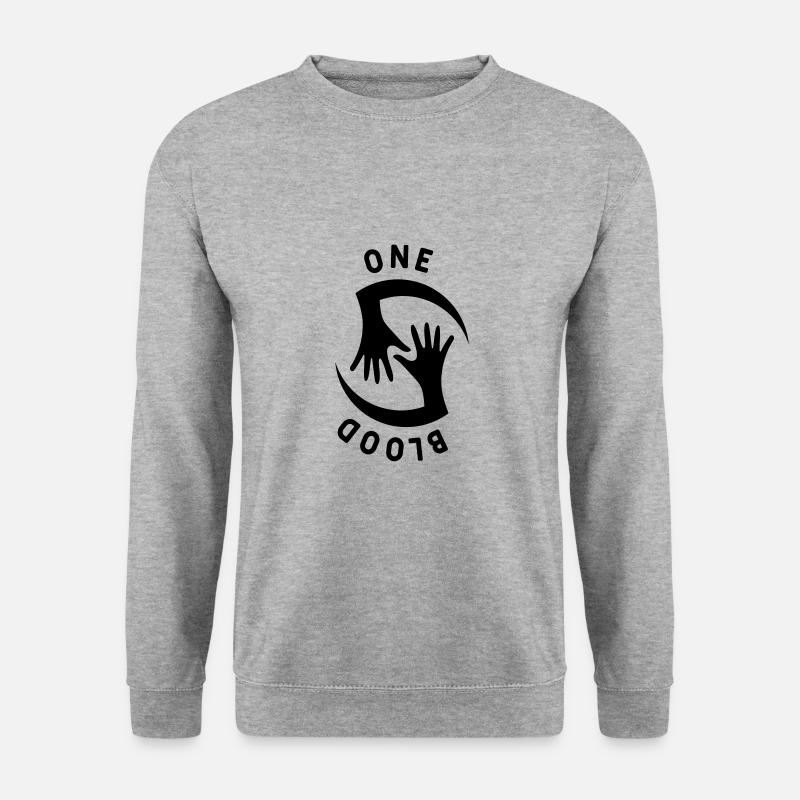Freunde - One Blood - Unisex Pullover - Weißgrau meliert