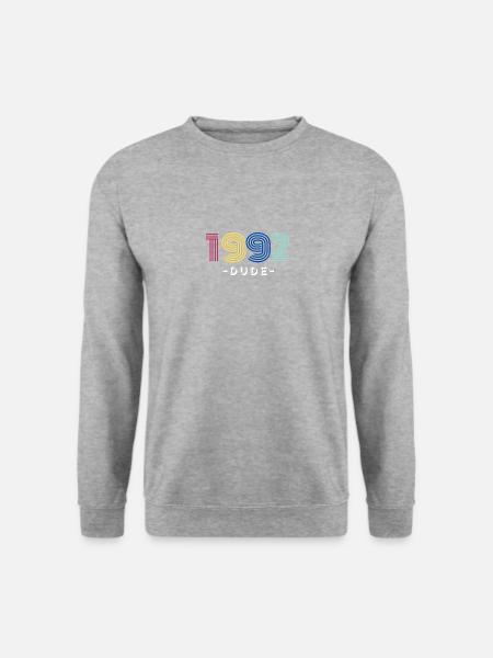1992 -Dude- - Unisex Pullover - Weißgrau meliert