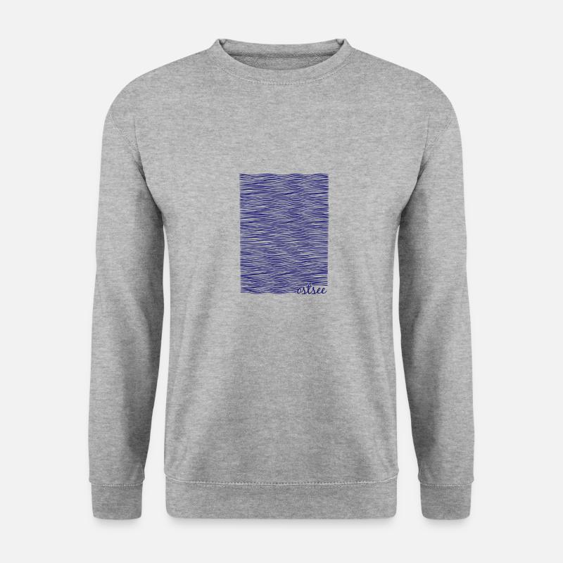 Ostsee-Liebe, Ostsee-Fans - Unisex Pullover - Weißgrau meliert