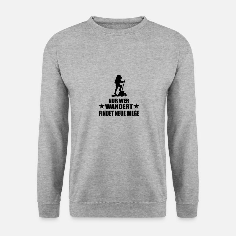 Wandern - Unisex Pullover - Weißgrau meliert