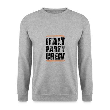 Italien Party Crew - Unisex Pullover - Weißgrau meliert - Vorne - Alina (178cm) & Michal (187cm)