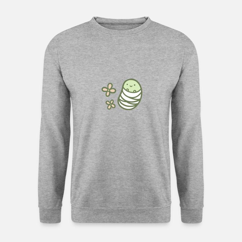 Süße Bohne - Frühling - Unisex Pullover - Weißgrau meliert