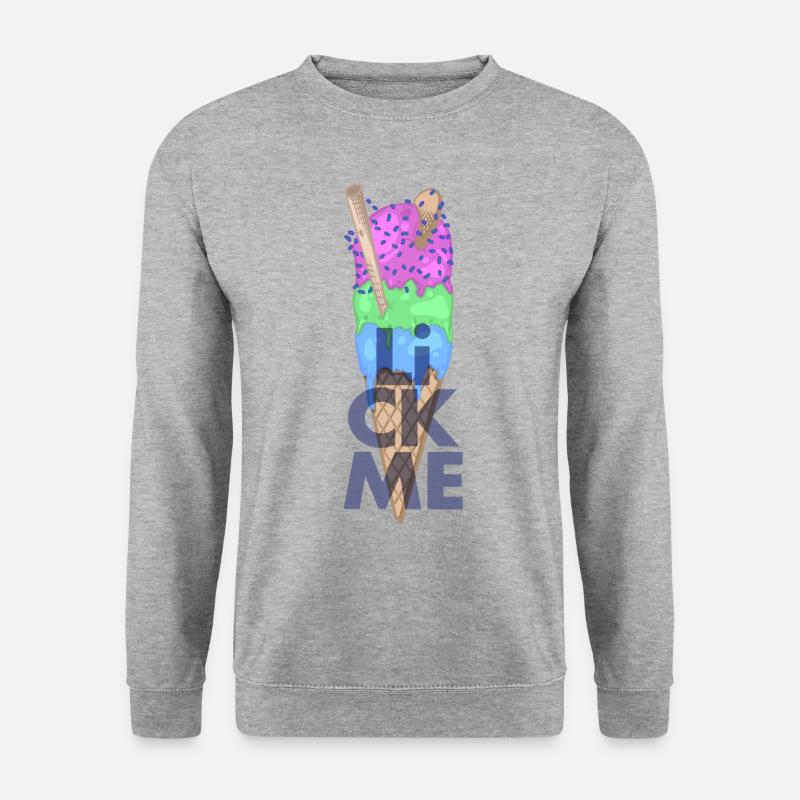 Eiscreme cornet - Unisex Pullover - Weißgrau meliert