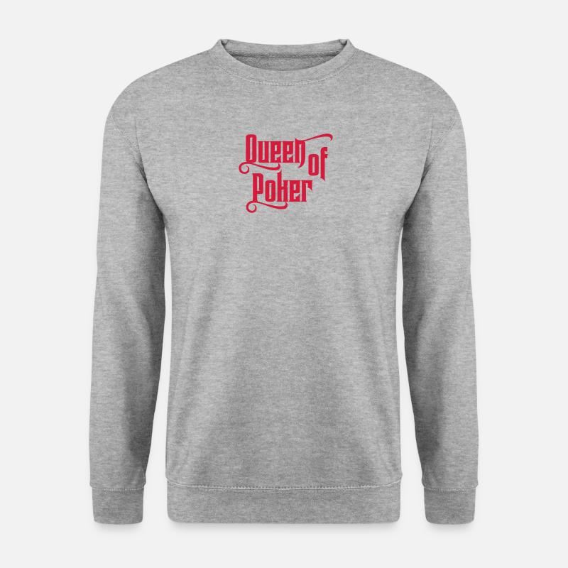 Poker - Unisex Pullover - Weißgrau meliert