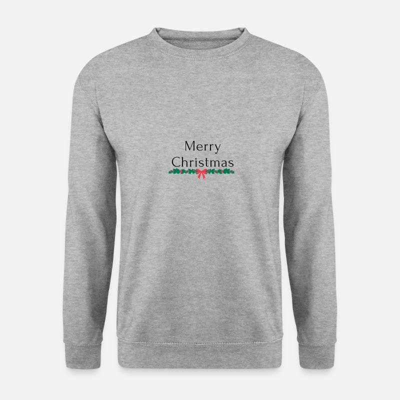 Merry Christmas - Unisex Pullover - Weißgrau meliert