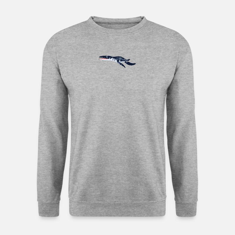 dino 301 - Unisex Pullover - Weißgrau meliert