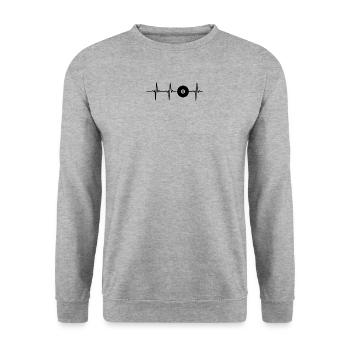 Piscine 8 Ball Snooker fréquence cardiaque cadeau - Sweat-shirt Unisexe - gris chiné - Devant - Alina (178cm) & Michal (187cm)