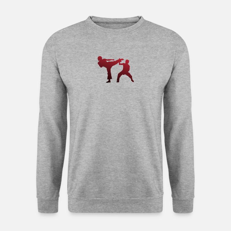 Karate - Unisex Pullover - Weißgrau meliert