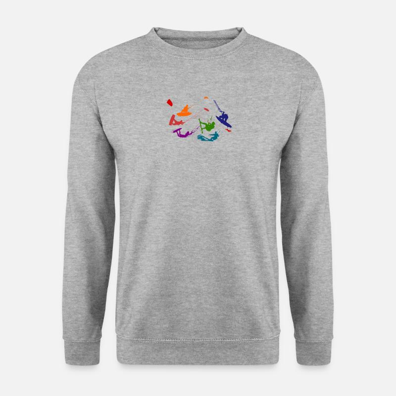 Kitesurfing - Unisex Pullover - Weißgrau meliert