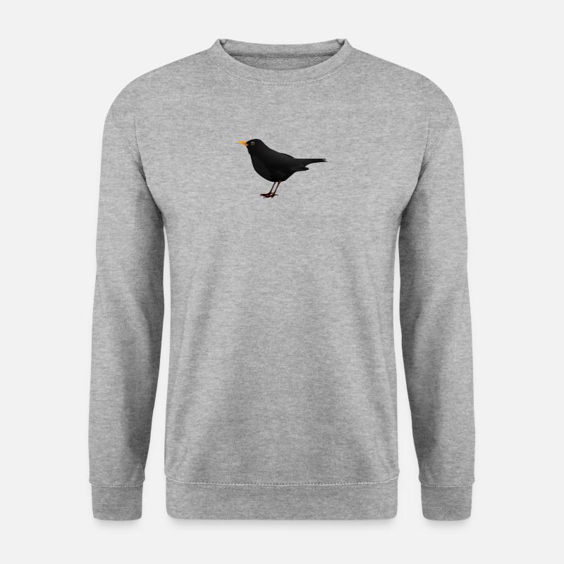 Amsel - Unisex Pullover - Weißgrau meliert