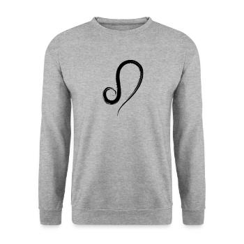 Lion - Sweat-shirt Unisexe - gris chiné - Devant - Alina (178cm) & Michal (187cm)