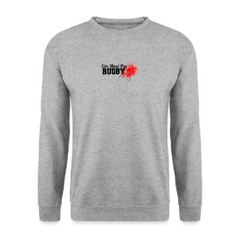 RUGBY - Unisex Pullover - Weißgrau meliert - Vorne - Alina (178cm) & Michal (187cm)