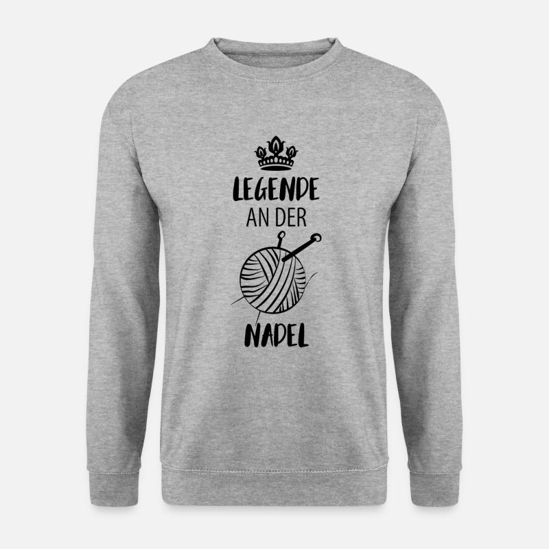 Wolle Stricken Wollknäuel - Unisex Pullover - Weißgrau meliert