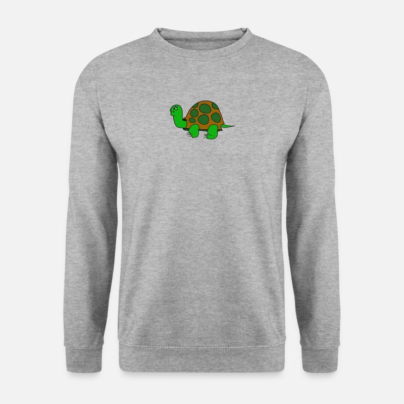 sea turtle tortoise schildkroete15 - Unisex Pullover - Weißgrau meliert