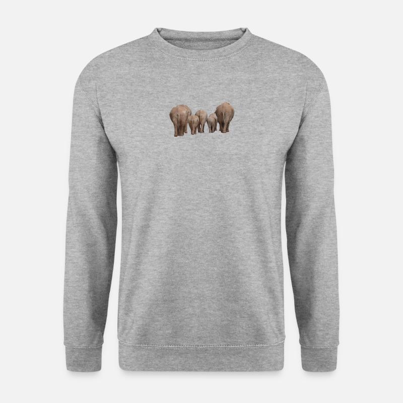 elef77 - Unisex Pullover - Weißgrau meliert