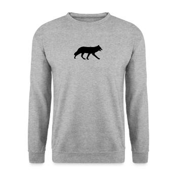 arctic fox fuchs11 - Unisex Pullover - Weißgrau meliert - Vorne - Alina (178cm) & Michal (187cm)