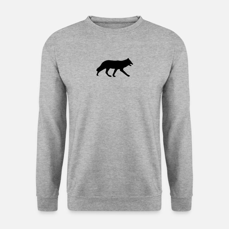 arctic fox fuchs11 - Unisex Pullover - Weißgrau meliert