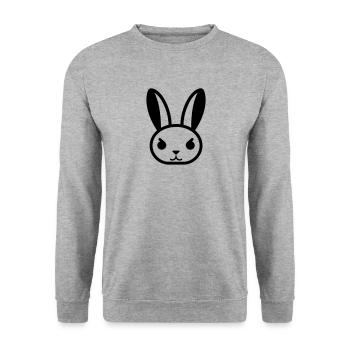 rabbit - Unisex Sweatshirt - salt & pepper - Front - Alina (178cm) & Michal (187cm)