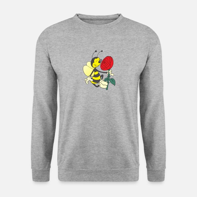 bie 72 - Unisex Pullover - Weißgrau meliert