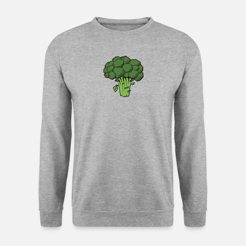 broccoli - Unisex Pullover - Weißgrau meliert
