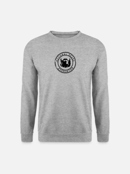 National Beard Association / Mustache Moustache 1c - Unisex Pullover - Weißgrau meliert