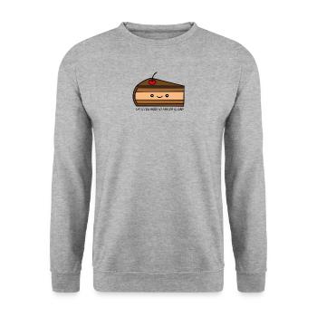 Gâteau - Sweat-shirt Unisexe - gris chiné - Devant - Alina (178cm) & Michal (187cm)
