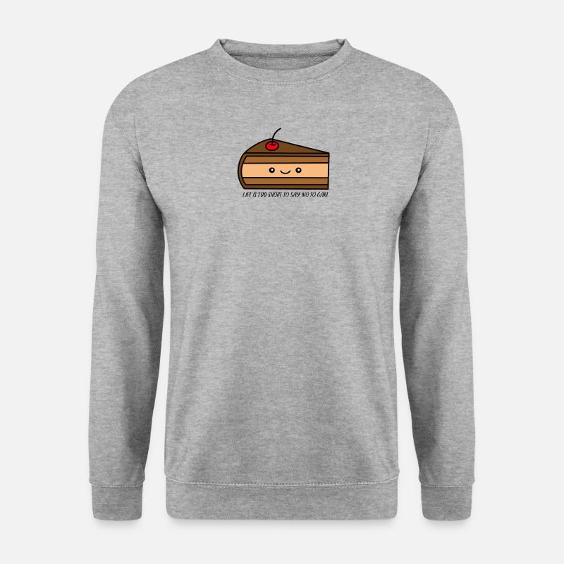 Kuchen - Unisex Pullover - Weißgrau meliert