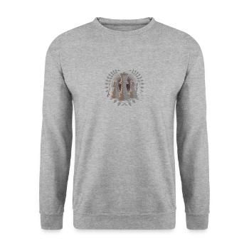 Echecs - pièces d'échecs - Sweat-shirt Unisexe - gris chiné - Devant - Alina (178cm) & Michal (187cm)