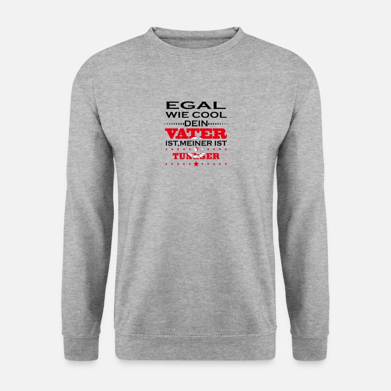 Egal wie cool vater geschenk Tunesien - Unisex Pullover - Weißgrau meliert