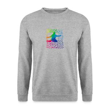 Floorball - Sweat-shirt Unisexe - gris chiné - Devant - Alina (178cm) & Michal (187cm)