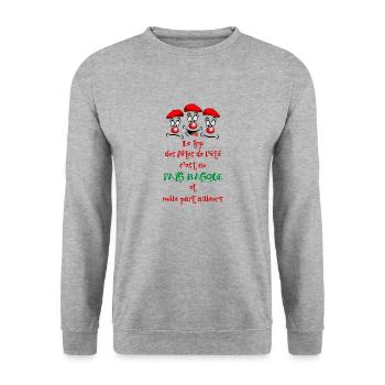 Festayres - Basque Country - Unisex Sweatshirt - salt & pepper - Front - Alina (178cm) & Michal (187cm)