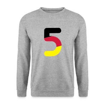 Euro 2012 Allemagne nationale numéro de l'équipe - Sweat-shirt Unisexe - gris chiné - Devant - Alina (178cm) & Michal (187cm)