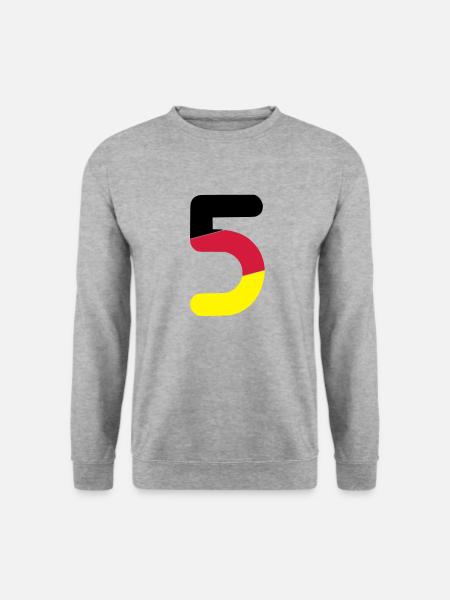 Euro 2012 Germany national football team number 5 - Unisex Sweatshirt - salt & pepper
