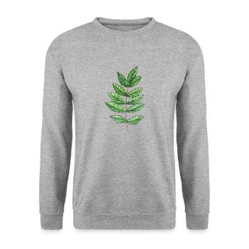 Feuille d'une cendre - Sweat-shirt Unisexe - gris chiné - Devant - Alina (178cm) & Michal (187cm)